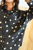 Phoenix Polka Dot Oversized Shirt Black